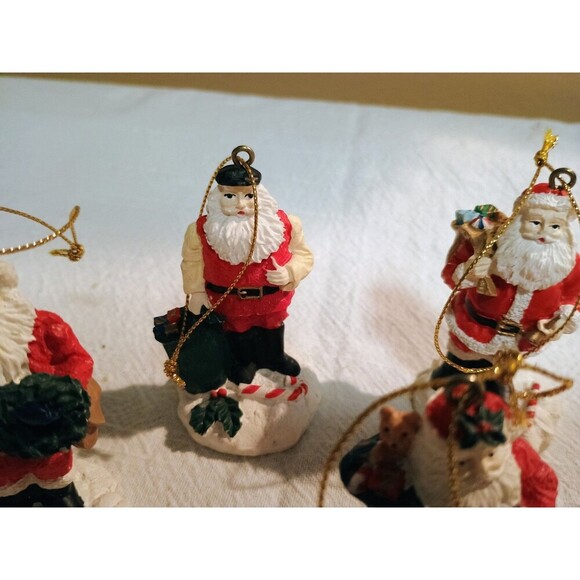 Heritage Santa Claus Christmas Ornaments Set of 4 Vintage 1998 - Picture 5 of 7